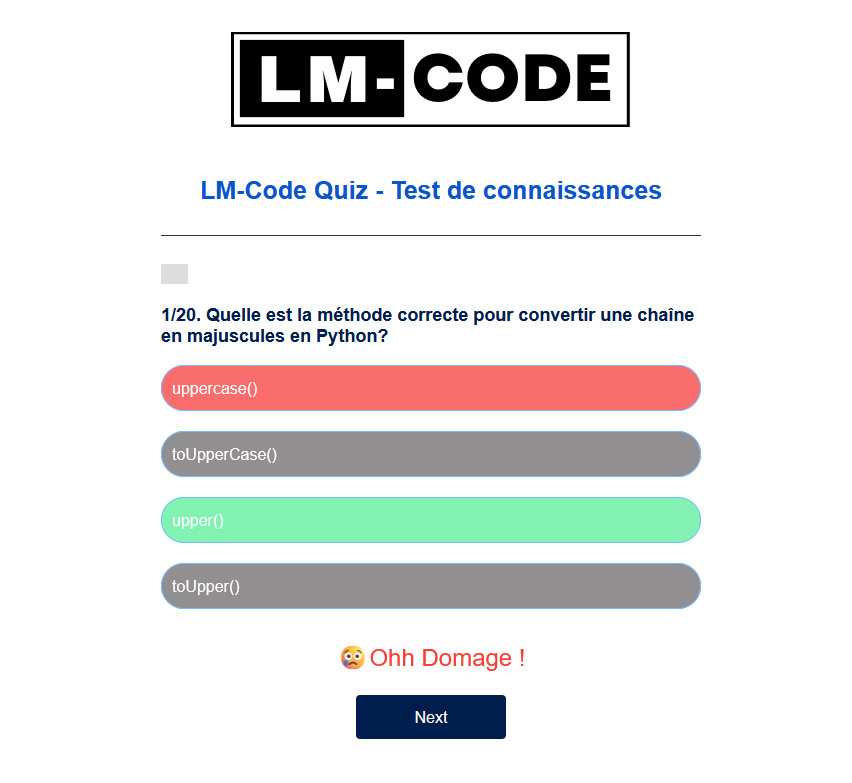 Créer une Quiz App avec HTML, CSS, et JavaScript