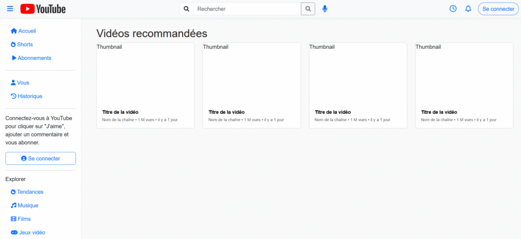Créez votre propre interface YouTube avec HTML et CSS !