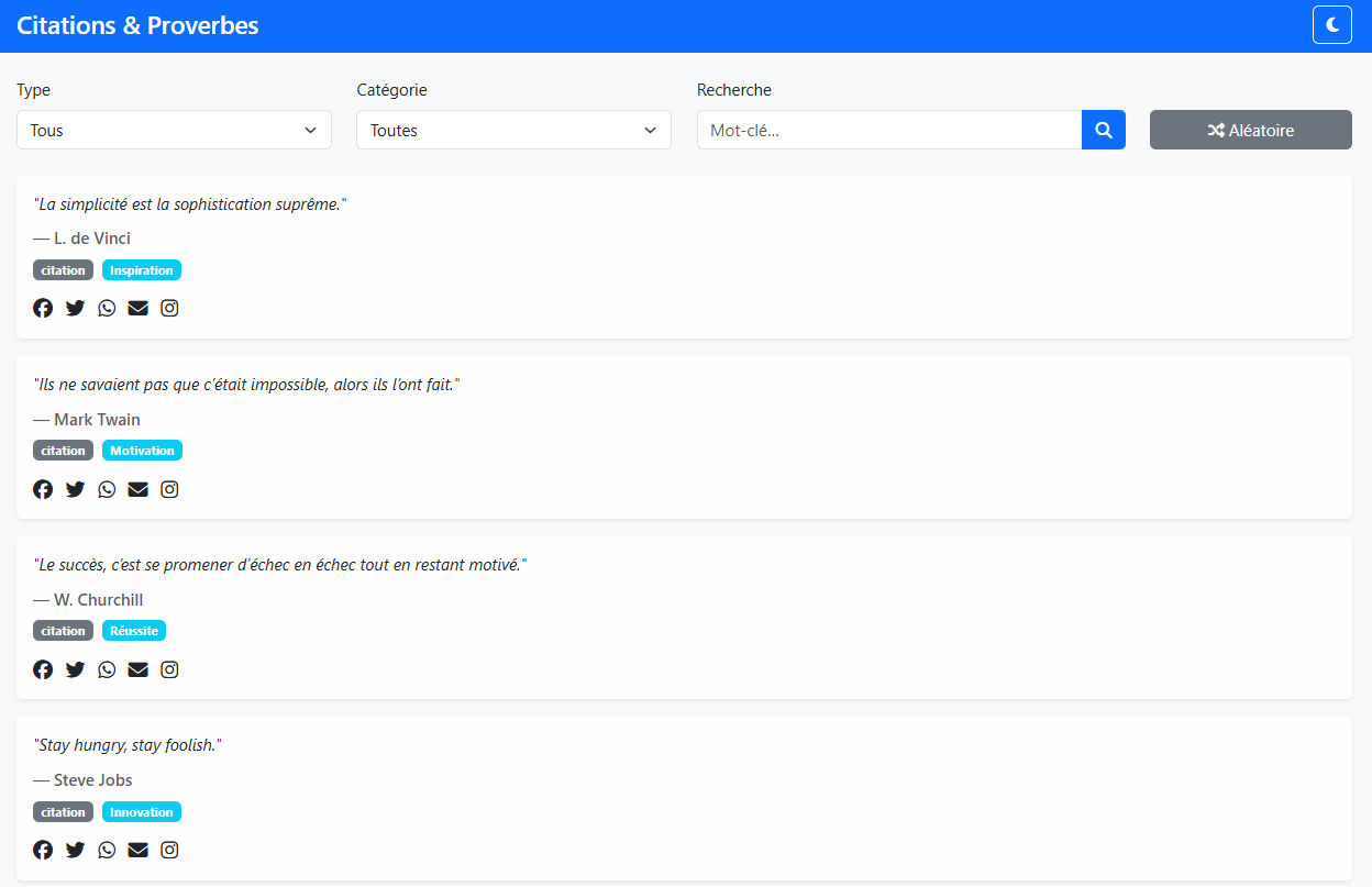 citations proverbe homepage