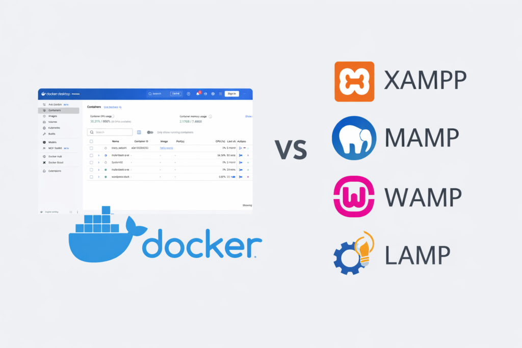 Docker vs XAMPPMAMPWAMPLAMP