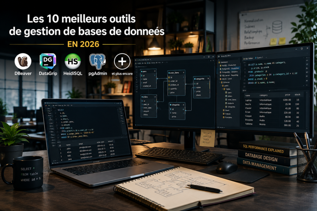 Comparatif des meilleurs outils de gestion de bases de données en 2026
