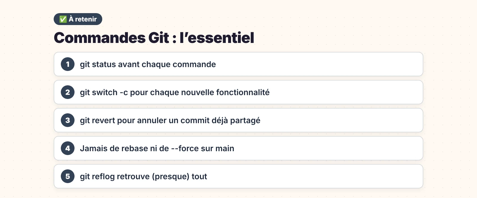 Commandes Git : les points essentiels à retenir