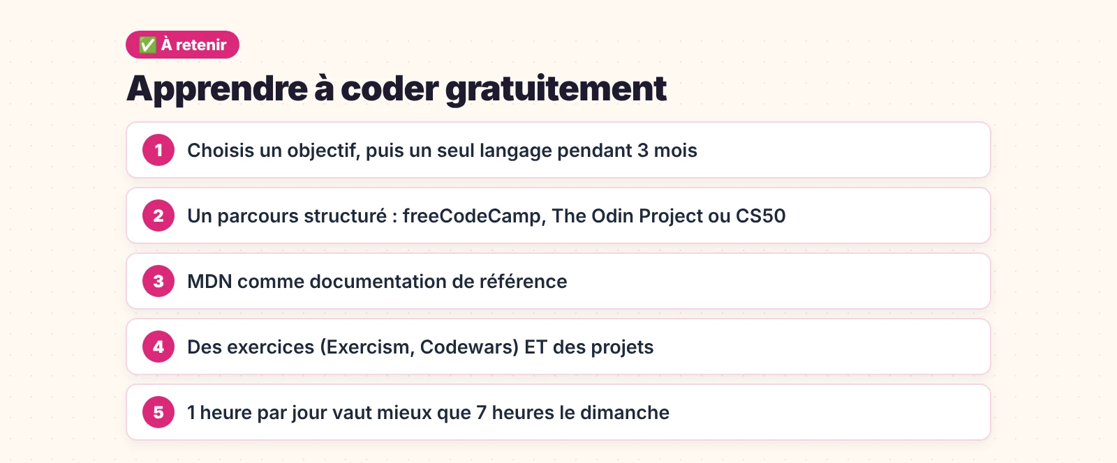 Apprendre à coder gratuitement : les points essentiels à retenir