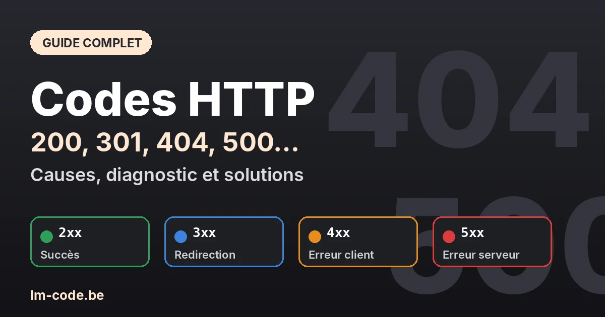 Codes HTTP : guide complet des erreurs 404, 500 et des autres codes