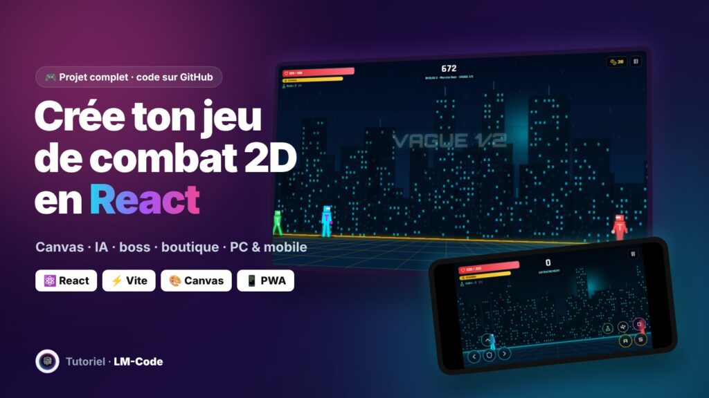 Jeu de combat React avec Canvas : tutoriel Cyber Arena Fighter