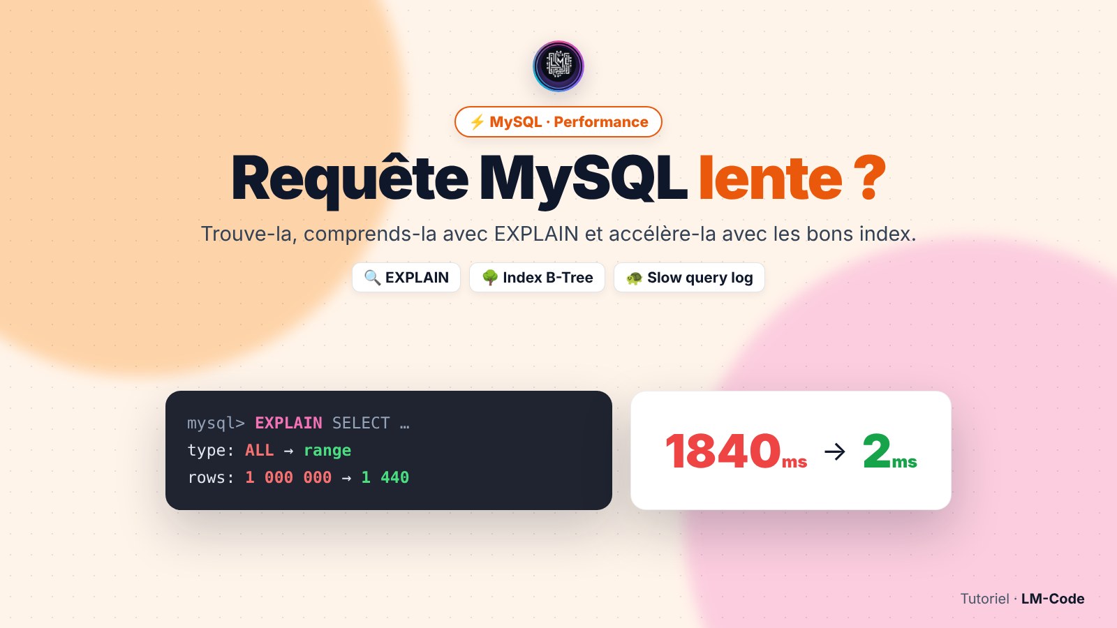 Optimiser une requête MySQL lente avec EXPLAIN et les index